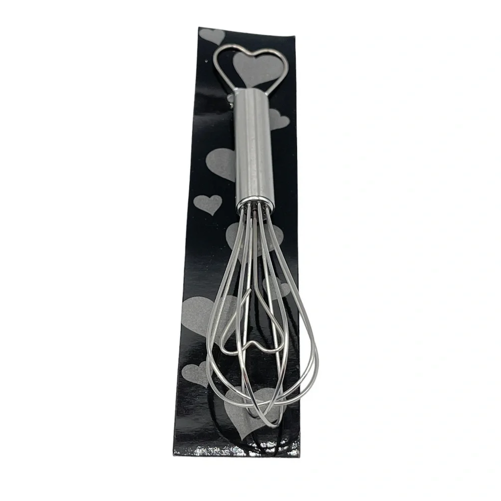 Set of 4 Whisked Away Hand Wire Whisk Heart Cooking Thank You Gift Idea Favors